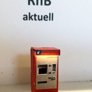 RhB Billettautomat der 2000er mit Bleuchtung