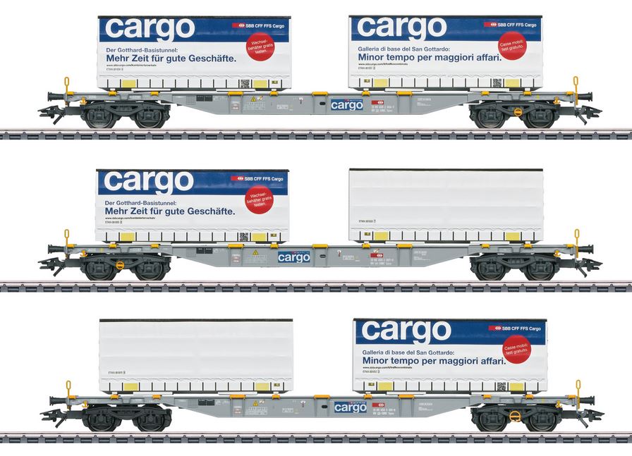 SBB Cargo Containertragwagen-Set, 3-tlg.