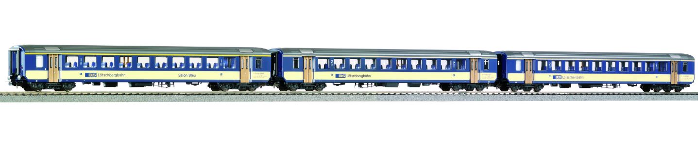 BLS Personenwagen EW I Salon Bleu, 3-tlg. Set