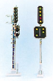 SBB Hauptsignal fünfflammig mit Vorsignal