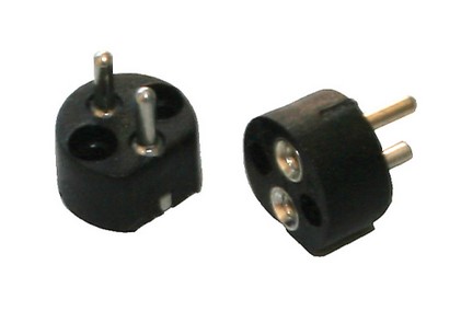 BI-Pin-Sockel für Allglaslämpchen