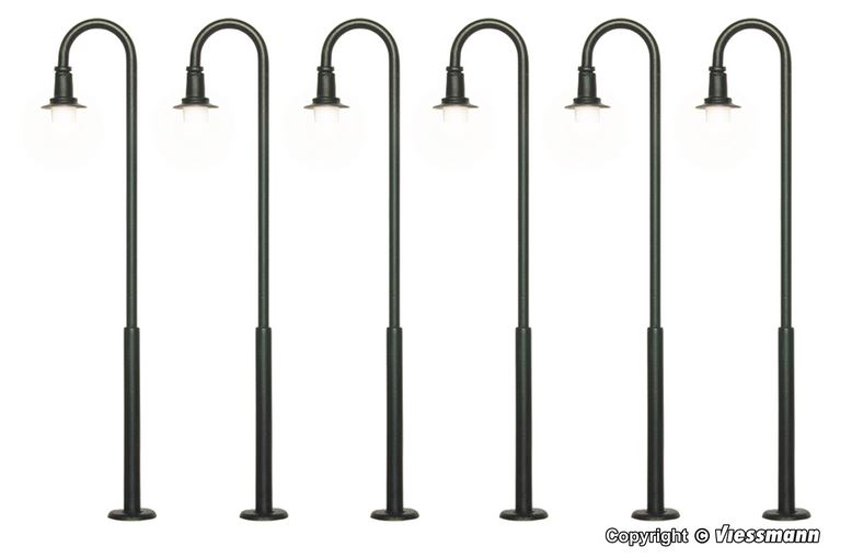 Bogenleuchten, 6 Stk., LED warmweiss